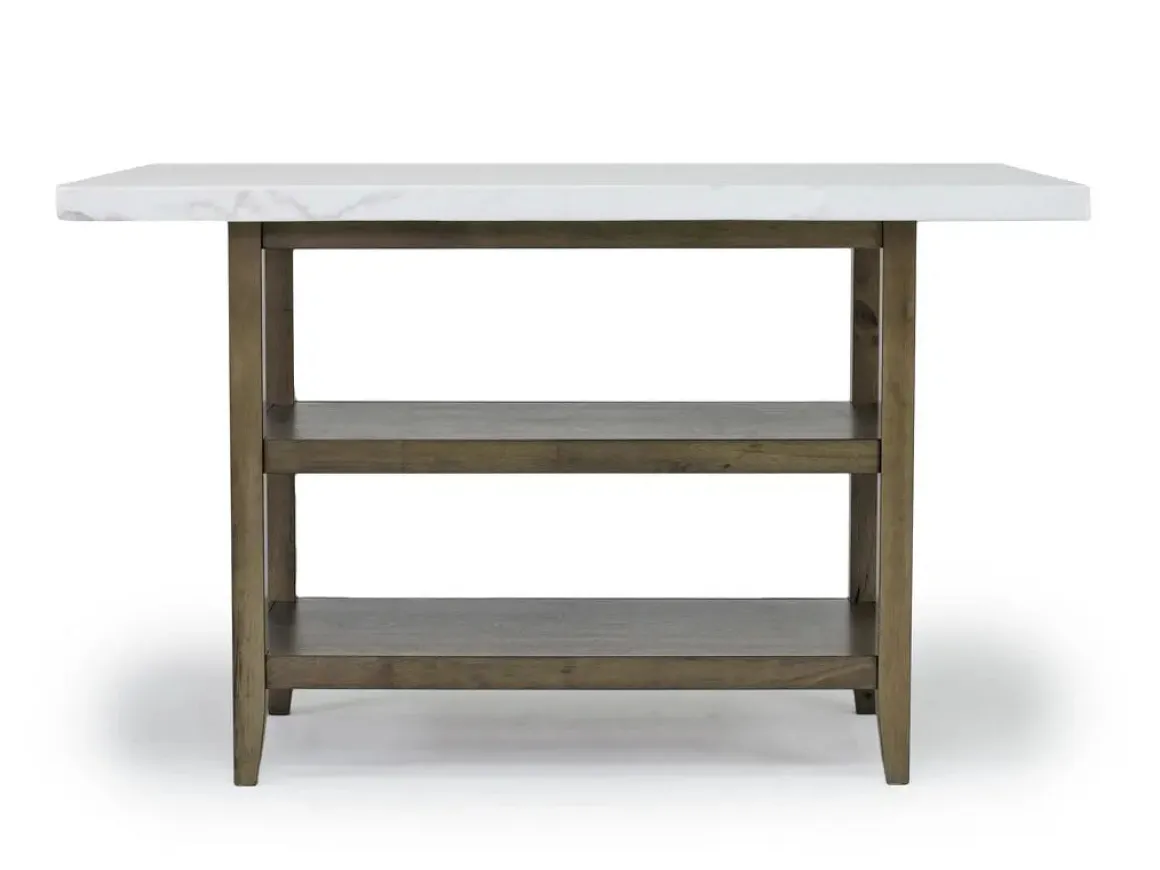 Brighton Counter Height Dining Table & 4 Stools In Gray