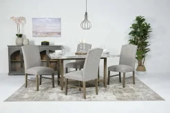 Brighton Dining Table & 4 Chairs In Gray