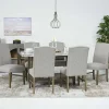 Brighton Dining Table & 6 Chairs In Gray