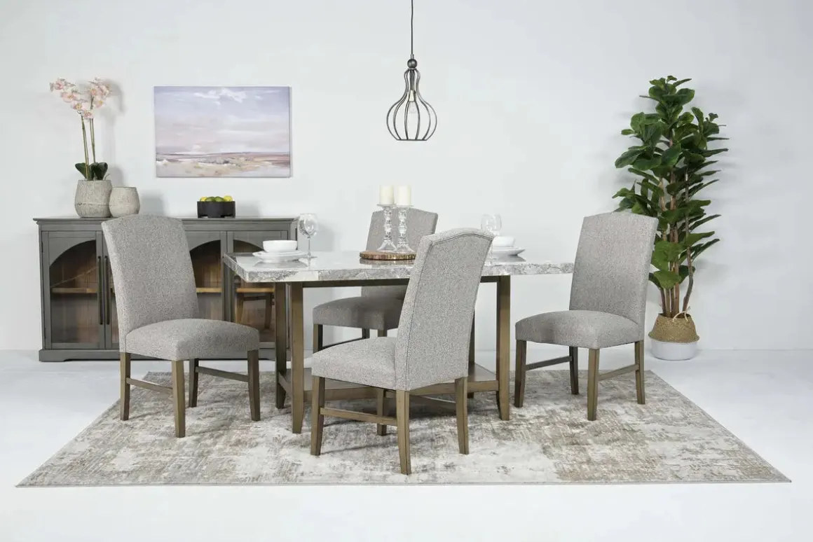 Brighton Dining Table In Gray
