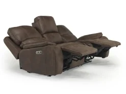 Brookings 2 Power Sofa In Charcoal Gray