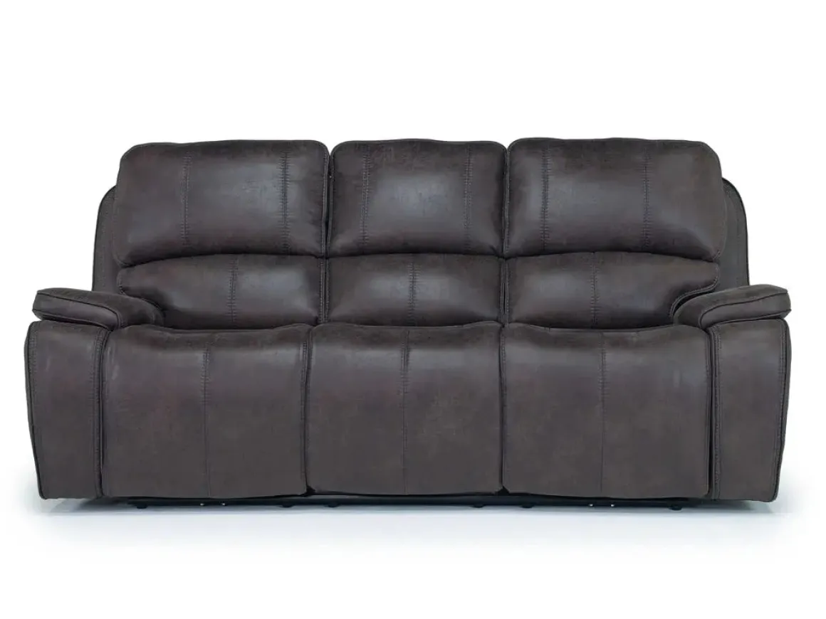 Brookings 2 Power Sofa In Charcoal Gray