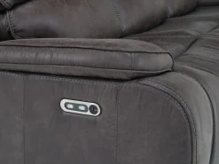 Brookings 2 Power Sofa In Charcoal Gray