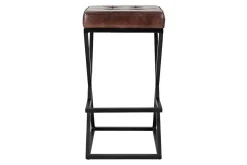 Brooks Barstool In Saddle Brown Leather