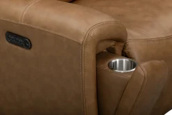 Bruce 2 Power Sofa In Cognac