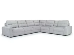 Bryce 7 Piece Power Sliding Sectional W/ Power Armless Slider In Savannah Coin