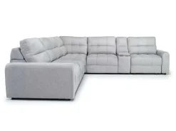 Bryce 7 Piece Power Sliding Sectional W/ Power Armless Slider In Savannah Coin