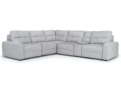 Bryce 6 Piece Power Sliding Sectional W/ Power Armless Slider In Savannah Coin