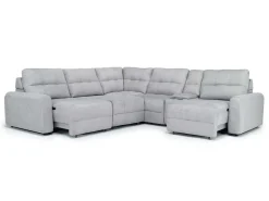 Bryce 6 Piece Power Sliding Sectional W/ Power Armless Slider In Savannah Coin