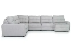 Bryce 6 Piece Power Storage Chaise Sectional In Savannah Coin, Left Facing