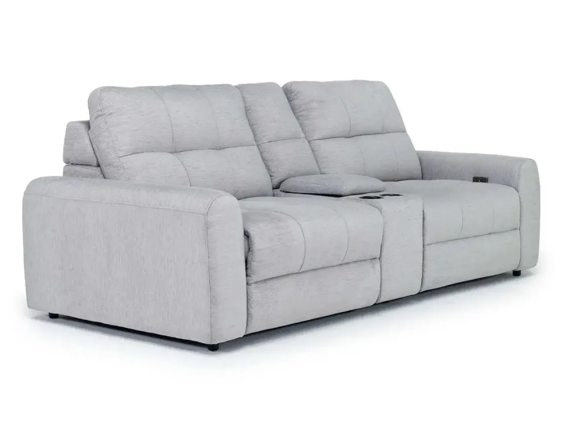Bryce Power Console Loveseat In Savannah Coin
