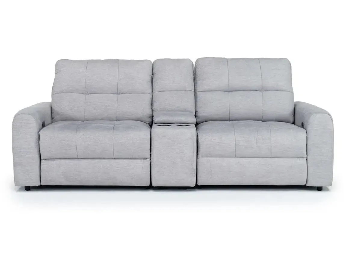 Bryce Power Console Loveseat In Savannah Coin