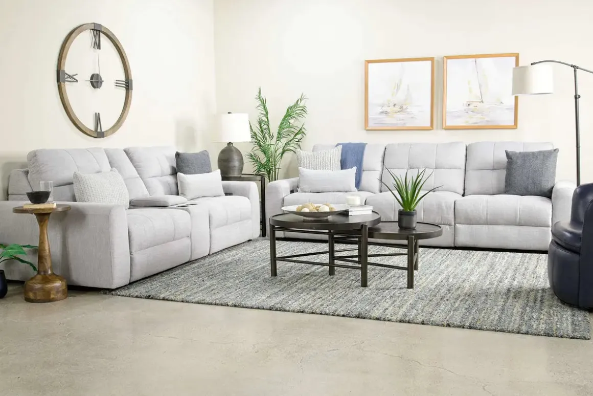 Bryce Power Console Loveseat In Savannah Coin