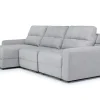 Bryce Power Slider Sofa Storage Chaise In Savannah Coin, Left Facing