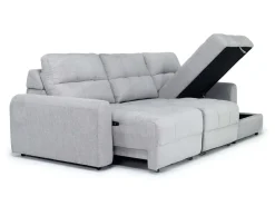 Bryce Power Slider Sofa Storage Chaise In Savannah Coin, Left Facing