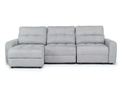 Bryce Power Slider Sofa Storage Chaise In Savannah Coin, Left Facing