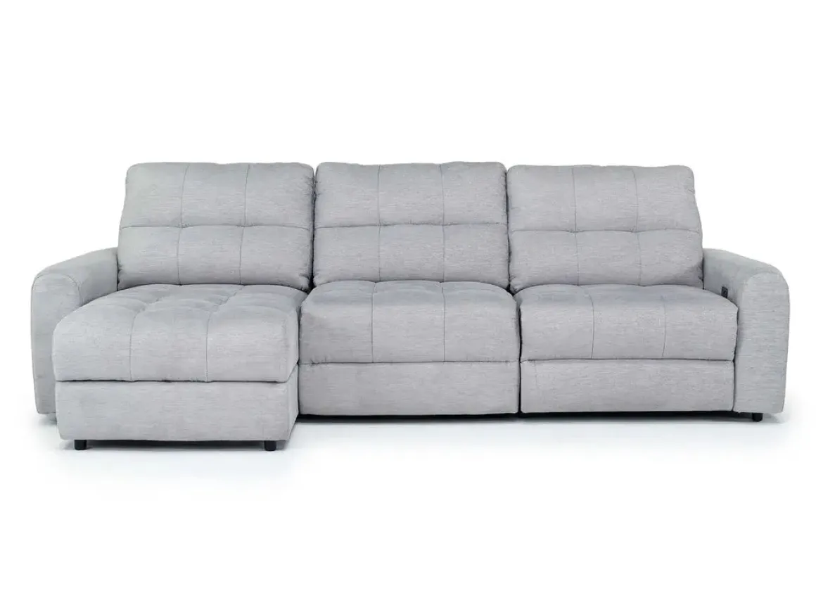 Bryce Power Sofa Storage Chaise In Savannah Coin, Left Facing