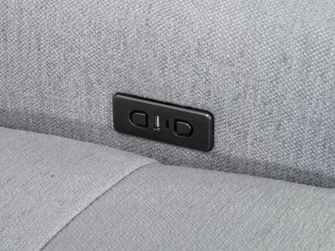 Bryce Power Sofa Storage Chaise In Savannah Coin, Left Facing