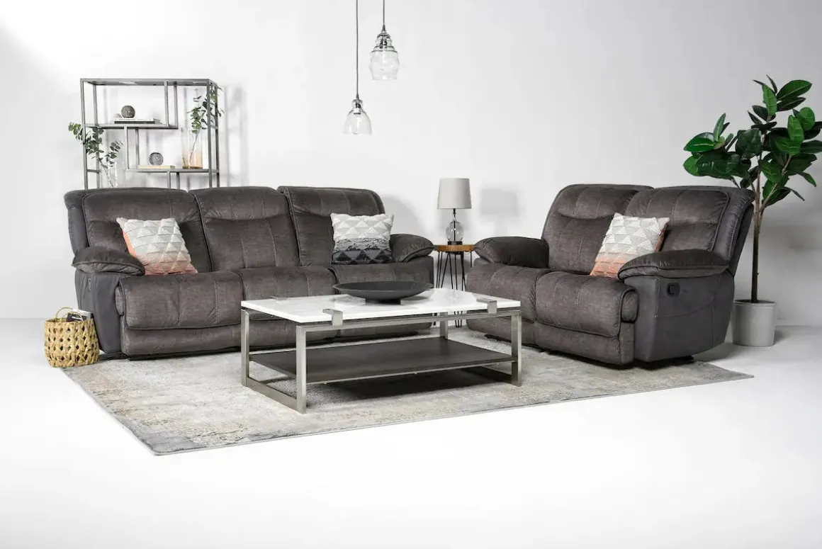 Bubba Reclining Loveseat In Graphite