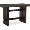 Burkhaus Counter Height Dining Table In Dark Brown