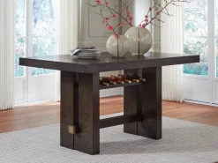 Burkhaus Counter Height Dining Table In Dark Brown