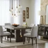 Burkhaus Extendable Dining Table & 6 Chairs In Biege/Dark Brown