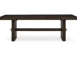 Burkhaus Extendable Dining Table & 6 Chairs In Biege/Dark Brown