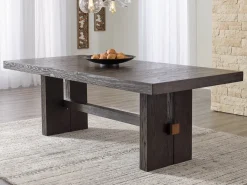 Burkhaus Extendable Dining Table & 6 Chairs In Biege/Dark Brown