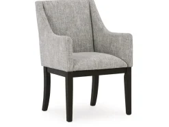 Burkhaus Upholstered Arm Chair In Beige/Dark Brown