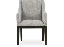 Burkhaus Upholstered Arm Chair In Beige/Dark Brown