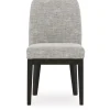 Burkhaus Upholstered Side Chair In Beige/Dark Brown