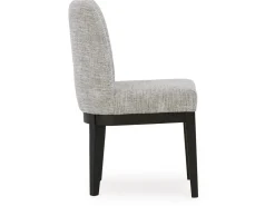 Burkhaus Upholstered Side Chair In Beige/Dark Brown