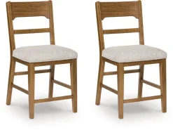 Cabalynn Counter Height Dining Table & 4 Stools In Light Brown