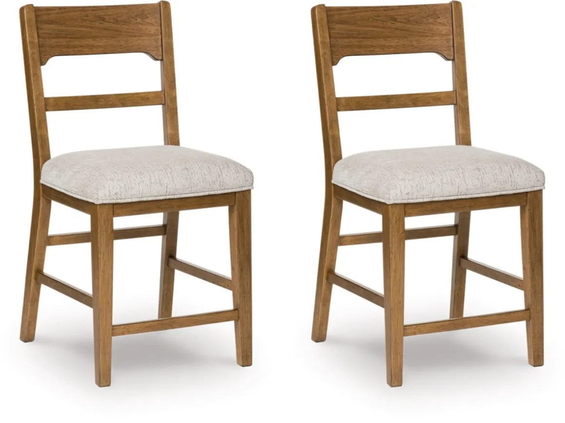 Cabalynn Counter Height Stool In Oatmeal/Light Brown