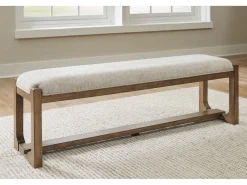 Cabalynn Dining Bench In Oatmeal/Light Brown