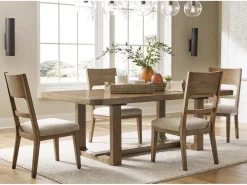 Cabalynn Extendable Dining Table & 4 Chairs In Light Brown