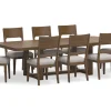 Cabalynn Extendable Dining Table & 8 Chairs In Light Brown