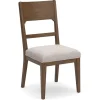 Cabalynn Side Chair In Oatmeal/Light Brown