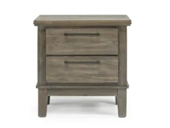 Cagney Upholstered Panel Bed W/ Storage, Dresser, Mirror & Nightstand In Gray, Queen