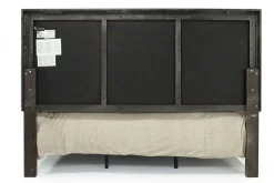 Cagney Upholstered Panel Bed W/ Storage In Gray, Queen