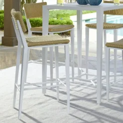 Calbas Outdoor Barstool In White