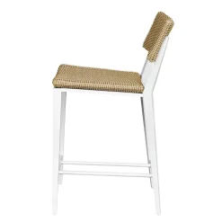 Calbas Outdoor Counter Height Stool In White