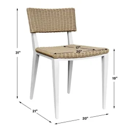 Calbas Outdoor Side Chair In Brown