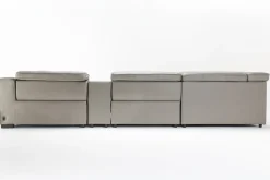 Cam 6 Piece 2 Power Theater Sectional W/ 2 Power Armless Recliner & Immersive Sound In Ajax Smoke Leather