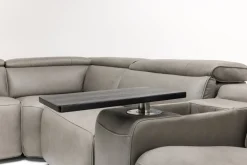 Cam 6 Piece 2 Power Theater Sectional W/ Immersive Sound In Ajax Smoke Leather