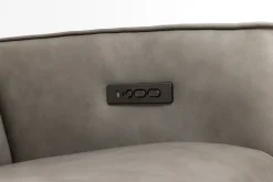 Cam 6 Piece 2 Power Theater Sectional W/ Immersive Sound In Ajax Smoke Leather