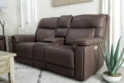 Cannes 3 Power Theater Console Loveseat W/ Immersive Sound In Jumbo Bark