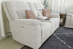 Cannes 3 Power Theater Console Loveseat W/ Immersive Sound In Jumbo Bark