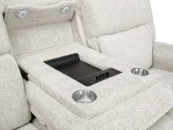 Cannes 3 Power Theater Sofa W/ Immersive Sound In Maze Tan