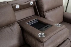 Cannes 3 Power Theater Sofa W/ Immersive Sound In Maze Tan